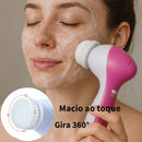 Escova Elétrica Facial 5 em 1 para Limpeza e Massagem