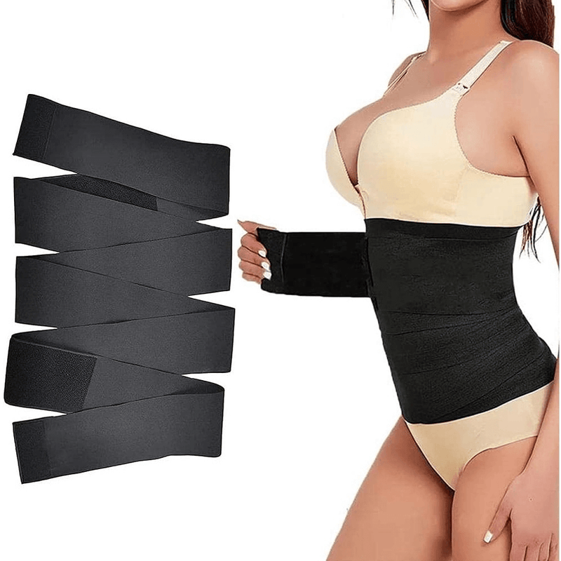Cinta Modeladora Invisível para Cintura Ajustável Preta